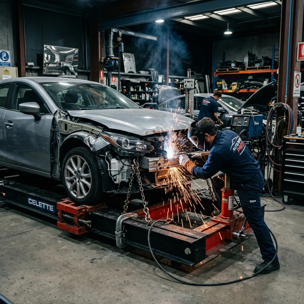 Professional collision repair at Tuxford auto body shop